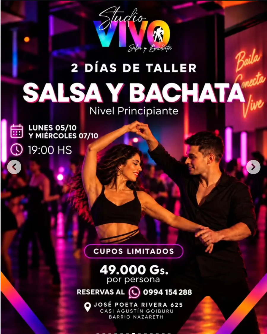 Taller de salsa y bachata — nivel principiante