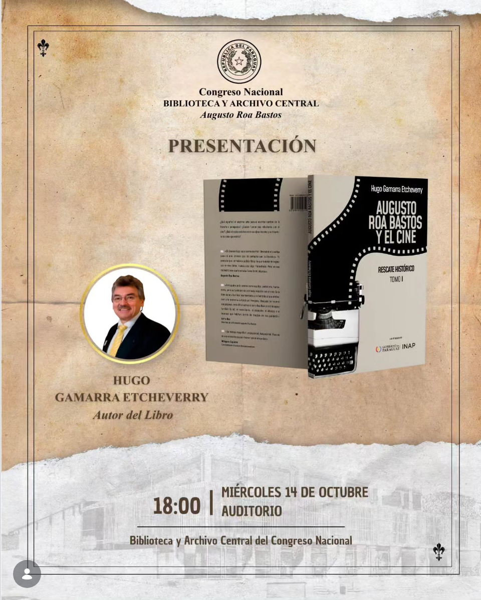 Presentación de la investigación «Augusto Roa Bastos y el cine»