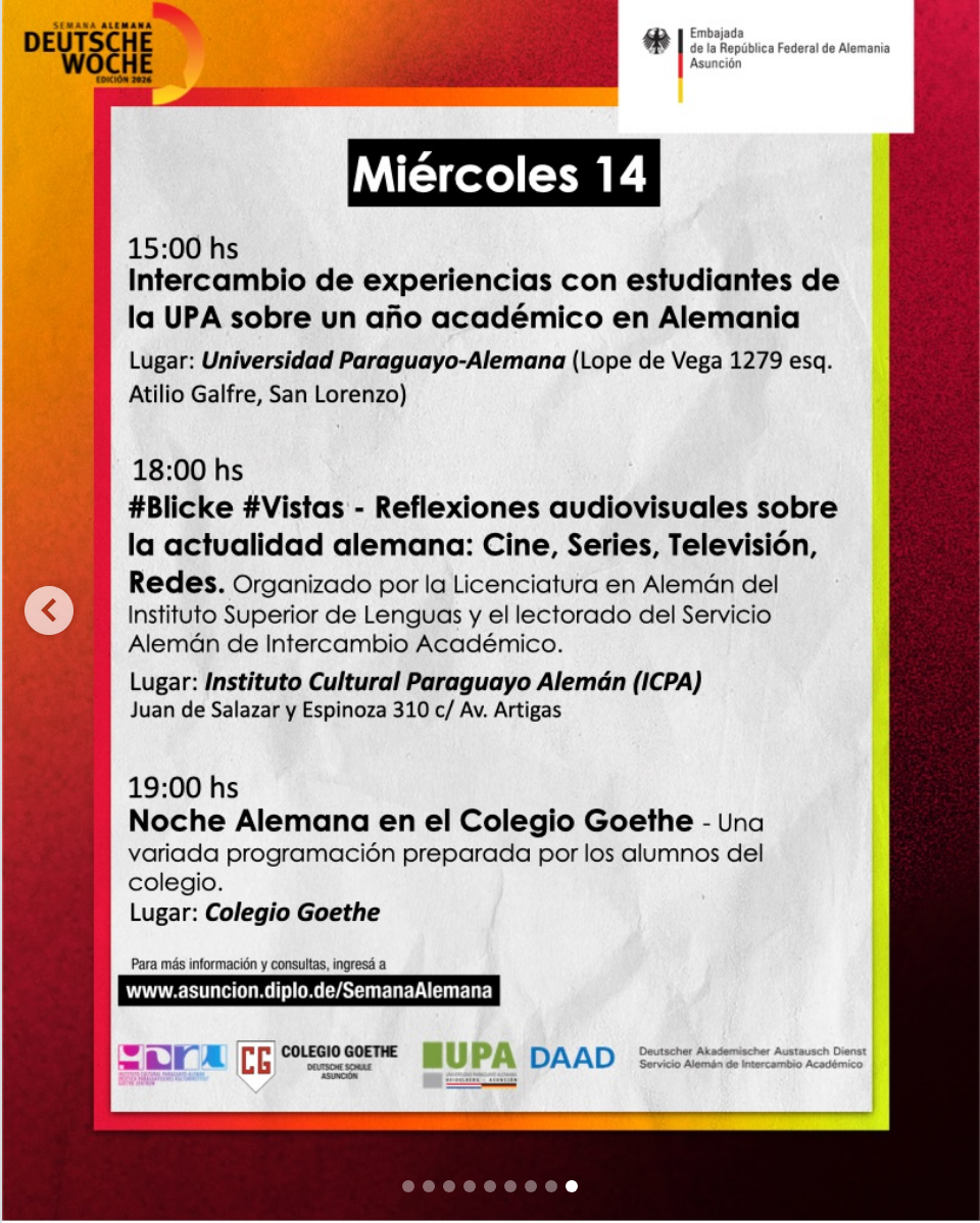 Intercambio de experiencias con estudiantes de la UPA sobre un año académico en Alemania