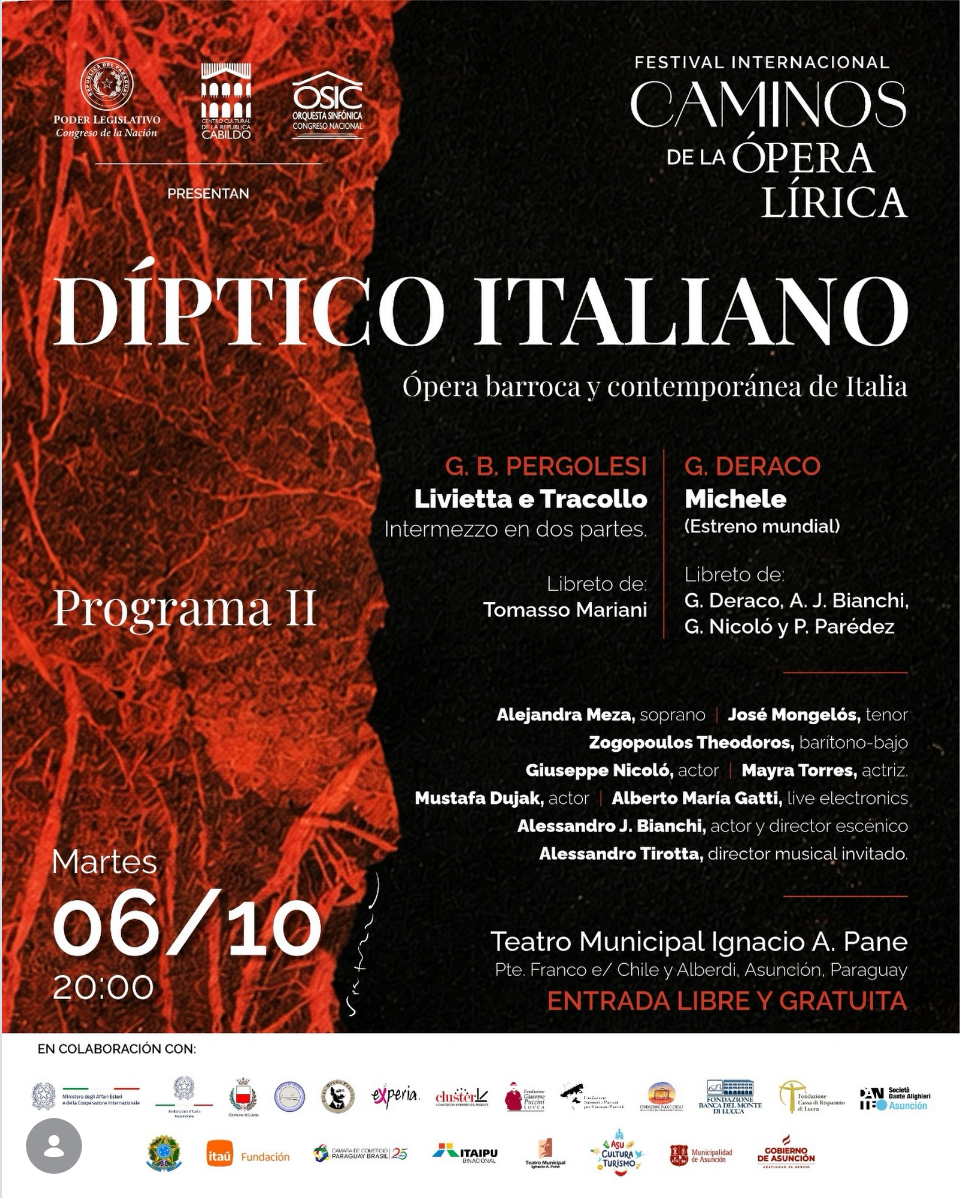 Díptico italiano — Programa II del Festival Internacional Caminos de la Ópera Lírica