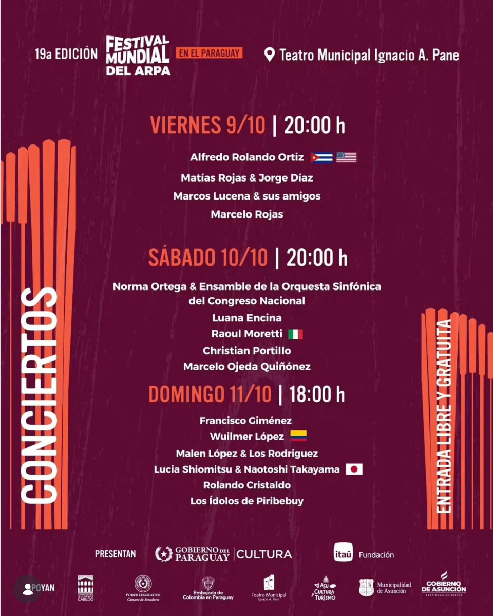 19.ª edición del Festival Mundial del Arpa – Conciertos del domingo